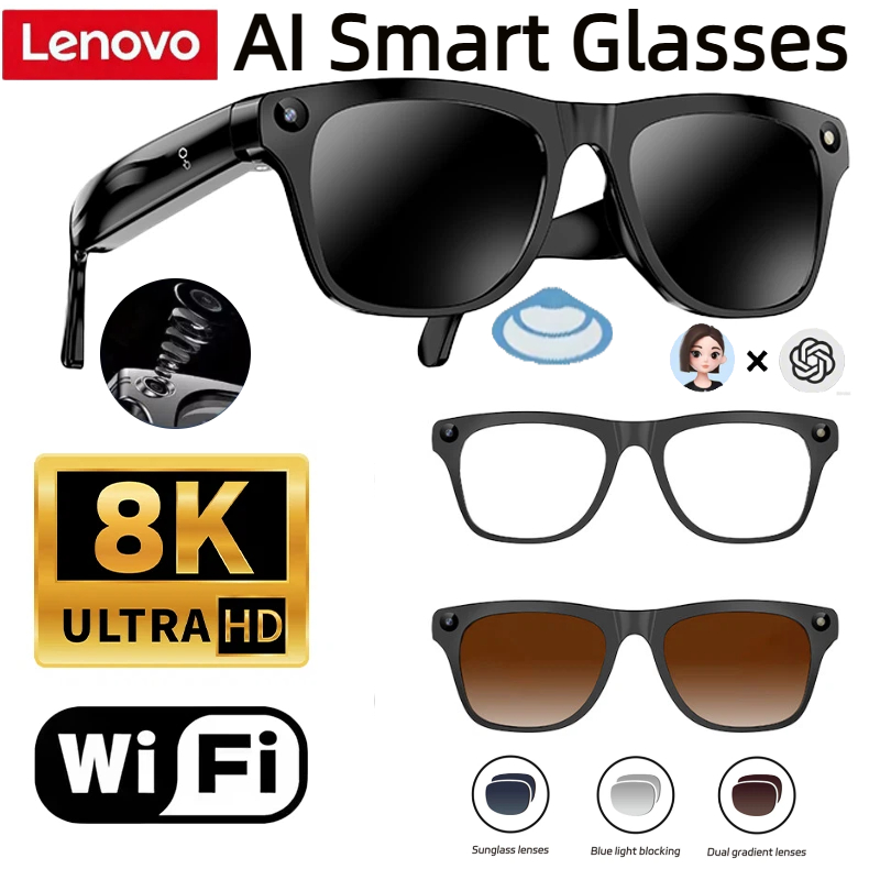 Smart Glasses Lens - Lunettes Intelligentes Lenovo avec Mémoire 32