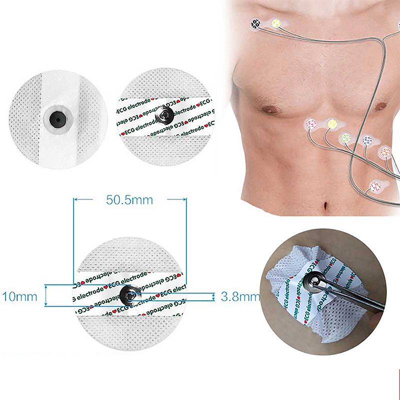 Ecg Patch Monitor - Patch d'électrode médical jetable, 50 pièces/sac,
