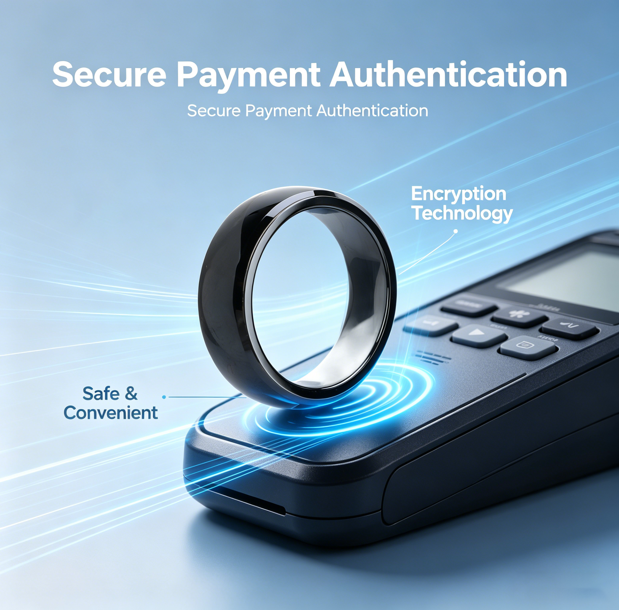 Smart Ring Nfc Pay - Bague intelligente entièrement en céramique NFC,
