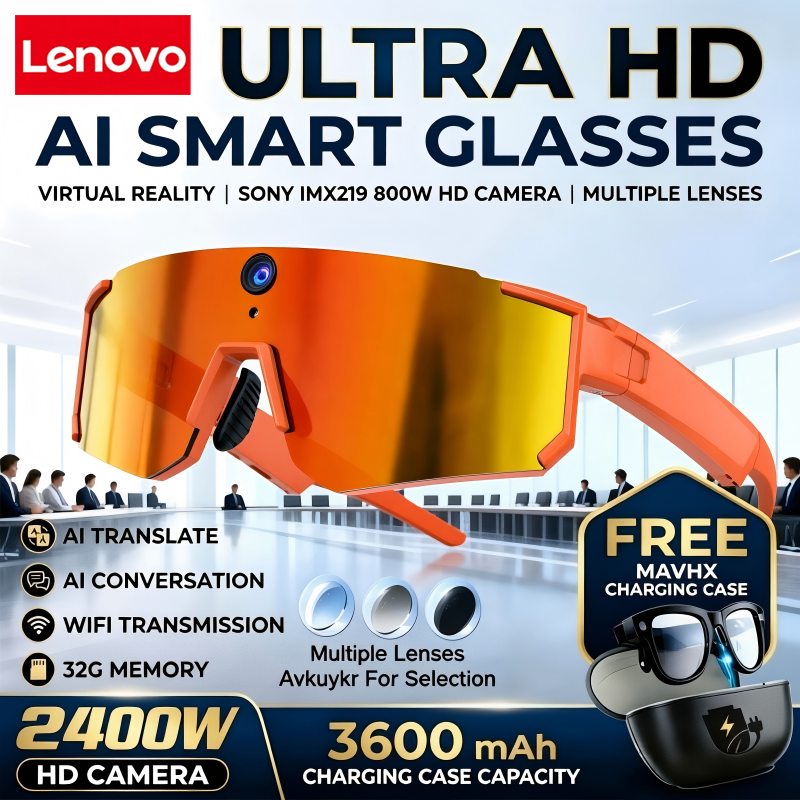 Smart Glasses Lens - Lunettes Intelligentes IA Lenovo ChatGPT avec