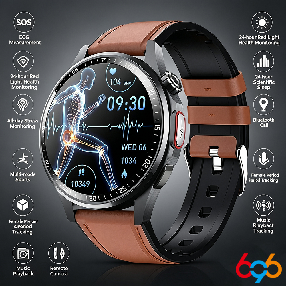 Fall Detection Watch - Montre connectée pour hommes et femmes,