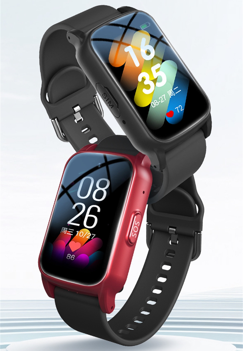 Fall Detection Watch - Montre connectée GPS pour personnes âgées