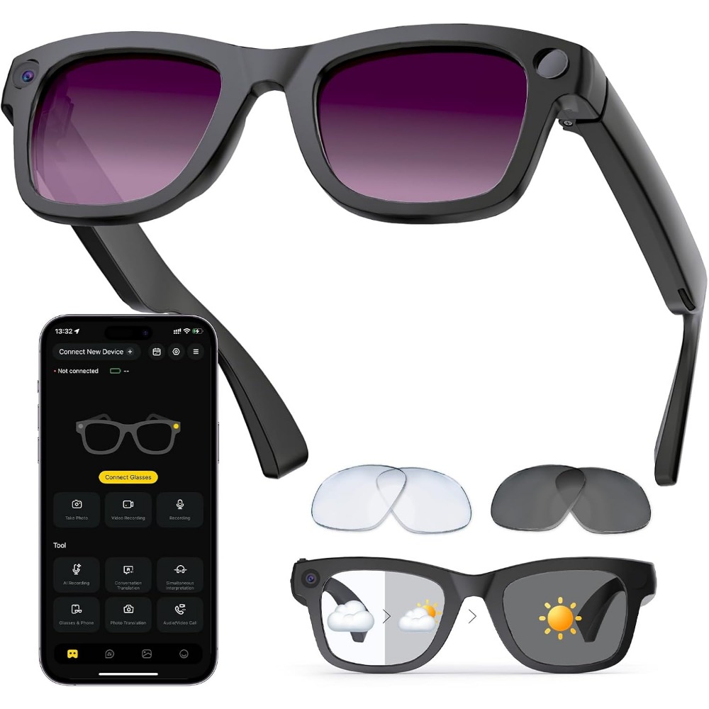 Smart Glasses Lens - Lunettes intelligentes avec traduction IA, appels