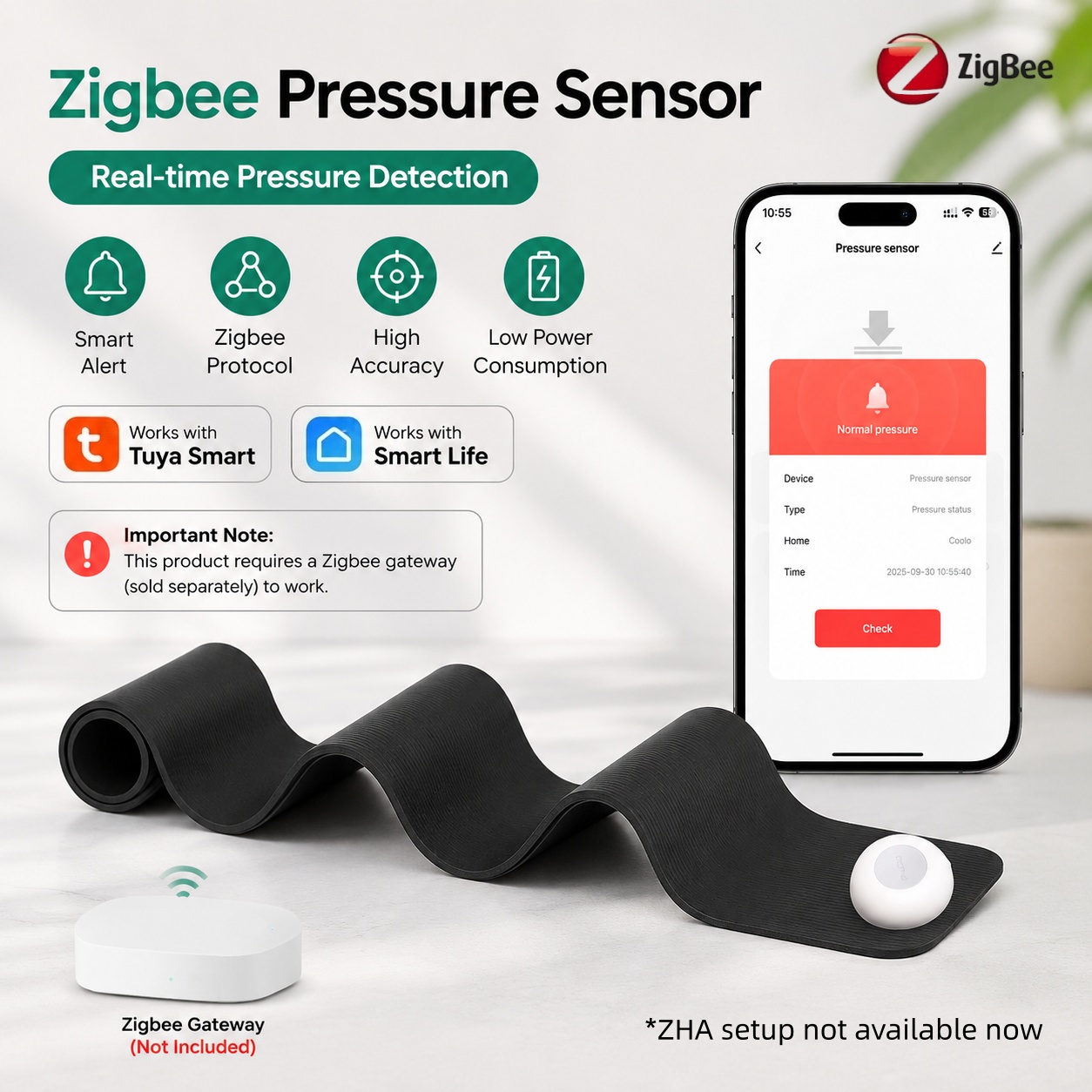 Smart Insole Pressure - Détecteur de pression Zigbee, détection de