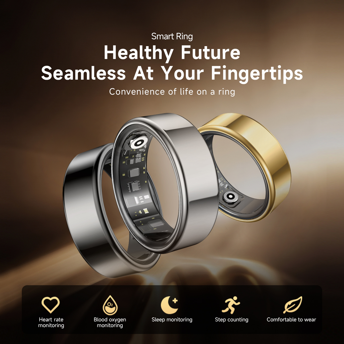 Temperature Ring Skin - Nouvelle bague intelligente R09 pour hommes