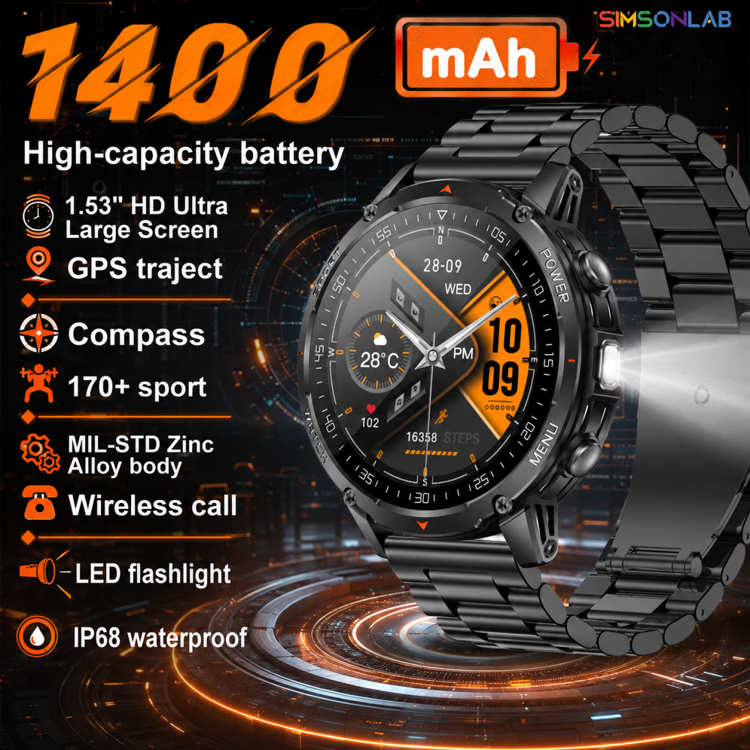 Smart Insole Pressure - Nouvelle montre connectée militaire GPS 2026