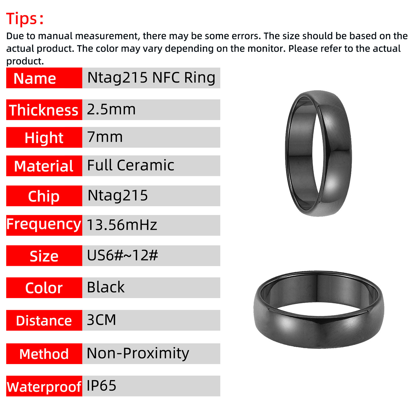 Anneau intelligent en céramiqu - Smart Ring Nfc Pay avis et prix