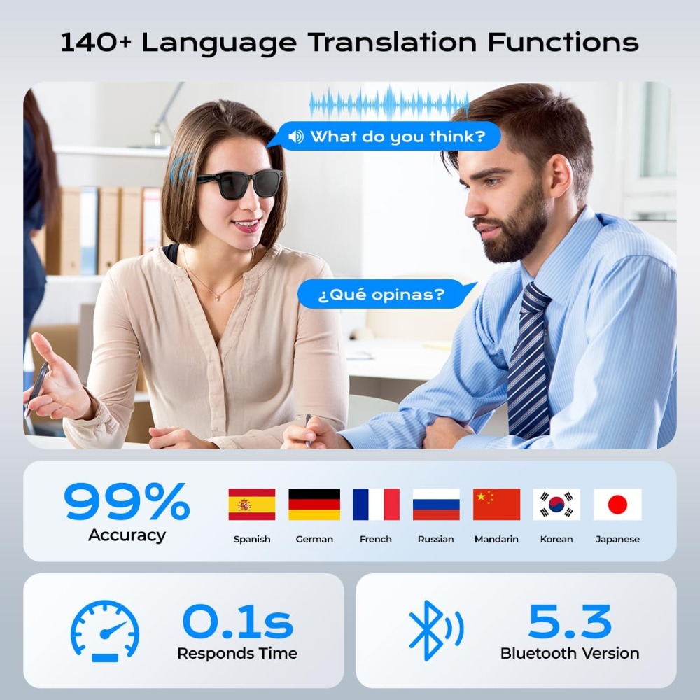 Lunettes caméra HD intelligent - Smart Glasses Lens avis et prix