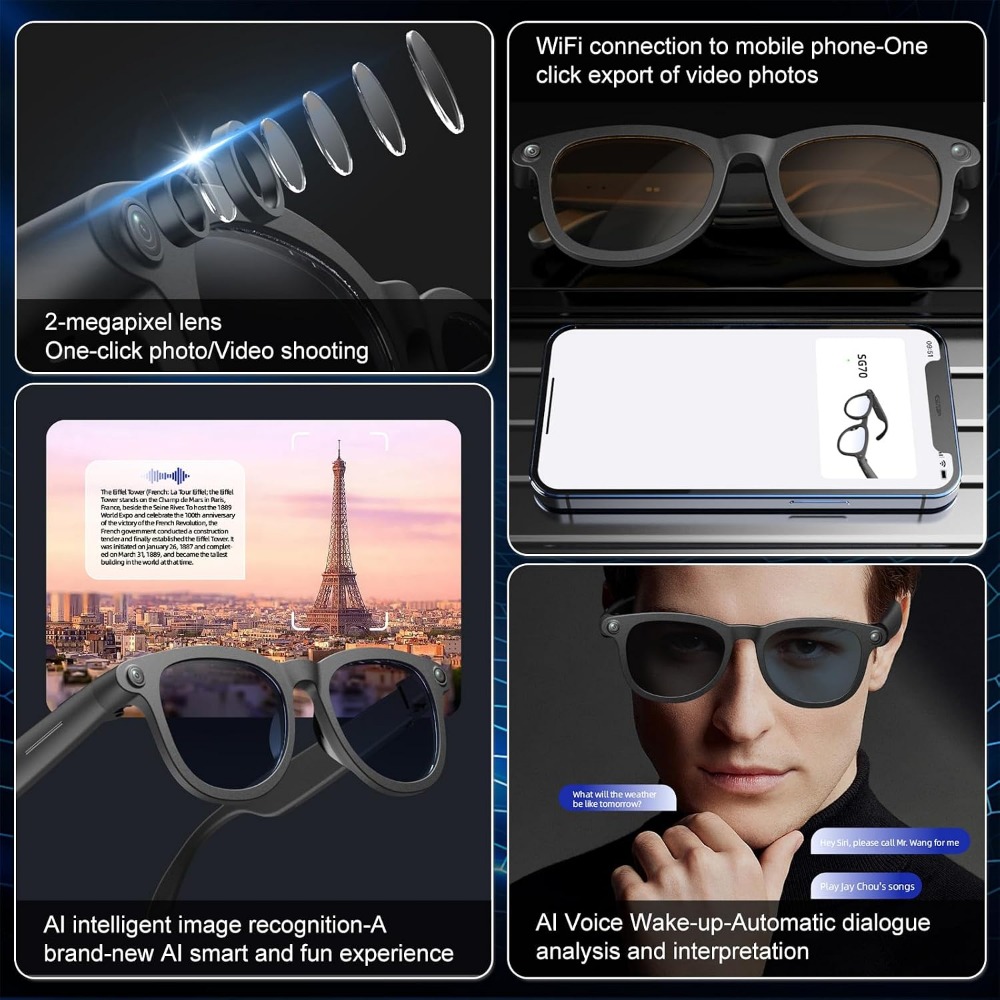Lunettes intelligentes avec ca - Smart Glasses Lens avis et prix