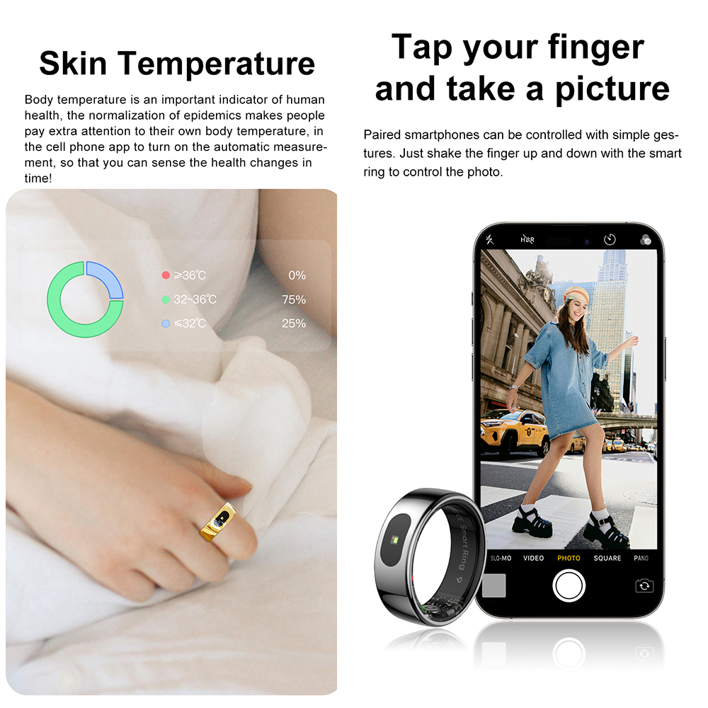 Anneau intelligent de suivi d' - Temperature Ring Skin avis et prix