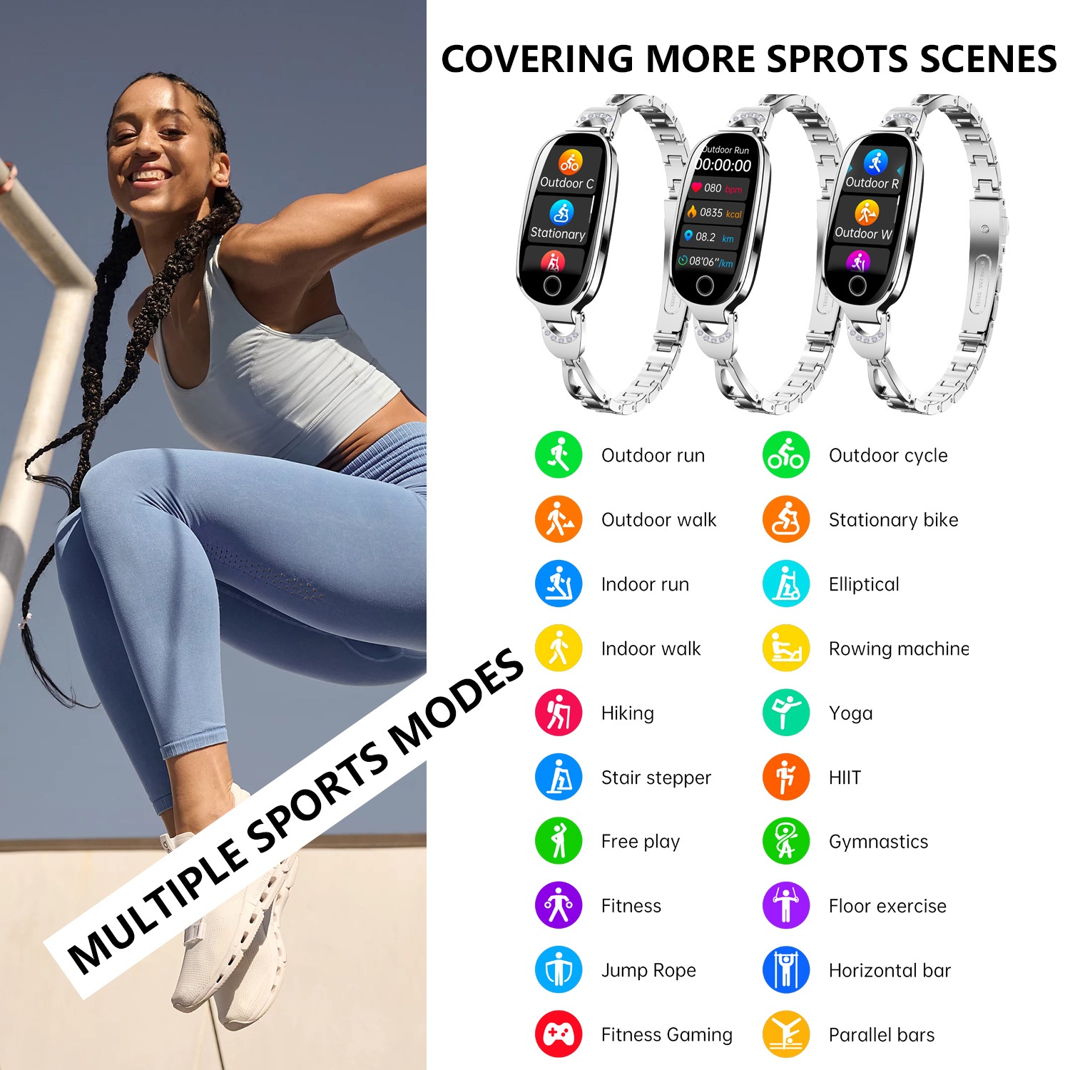 Montre connectée étanche F81 p - Breath Rate Monitor avis et prix