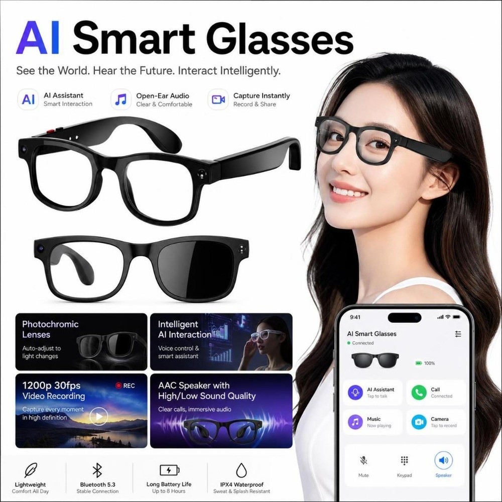 Lunettes Intelligentes IA 2-en - Smart Glasses Lens avis et prix
