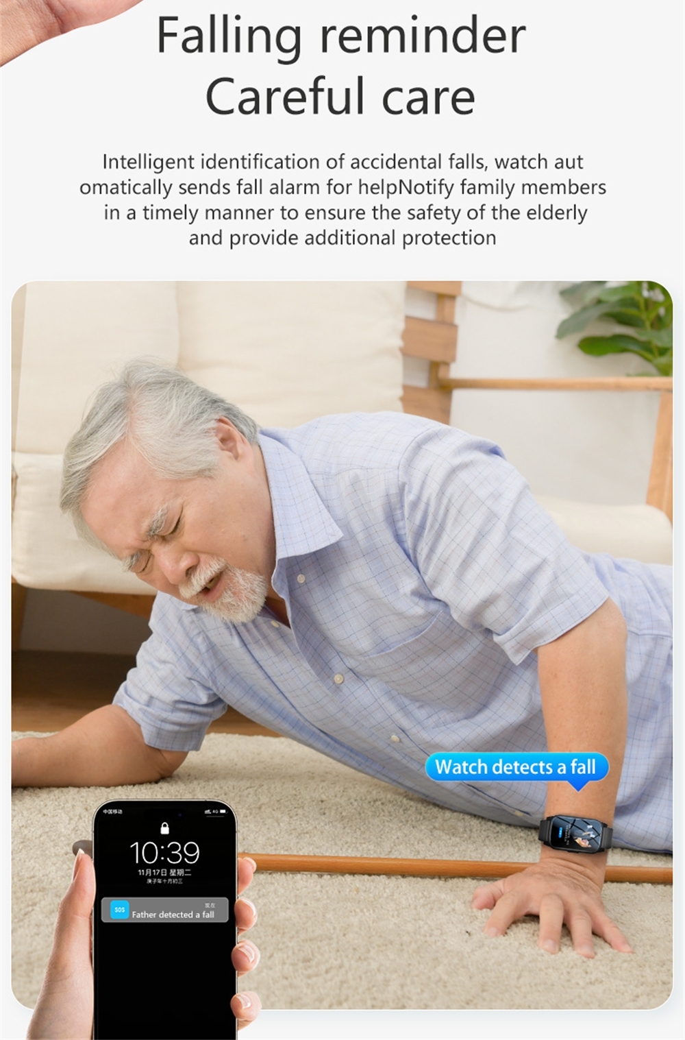 Montre connectée pour personne - Fall Detection Watch avis et prix