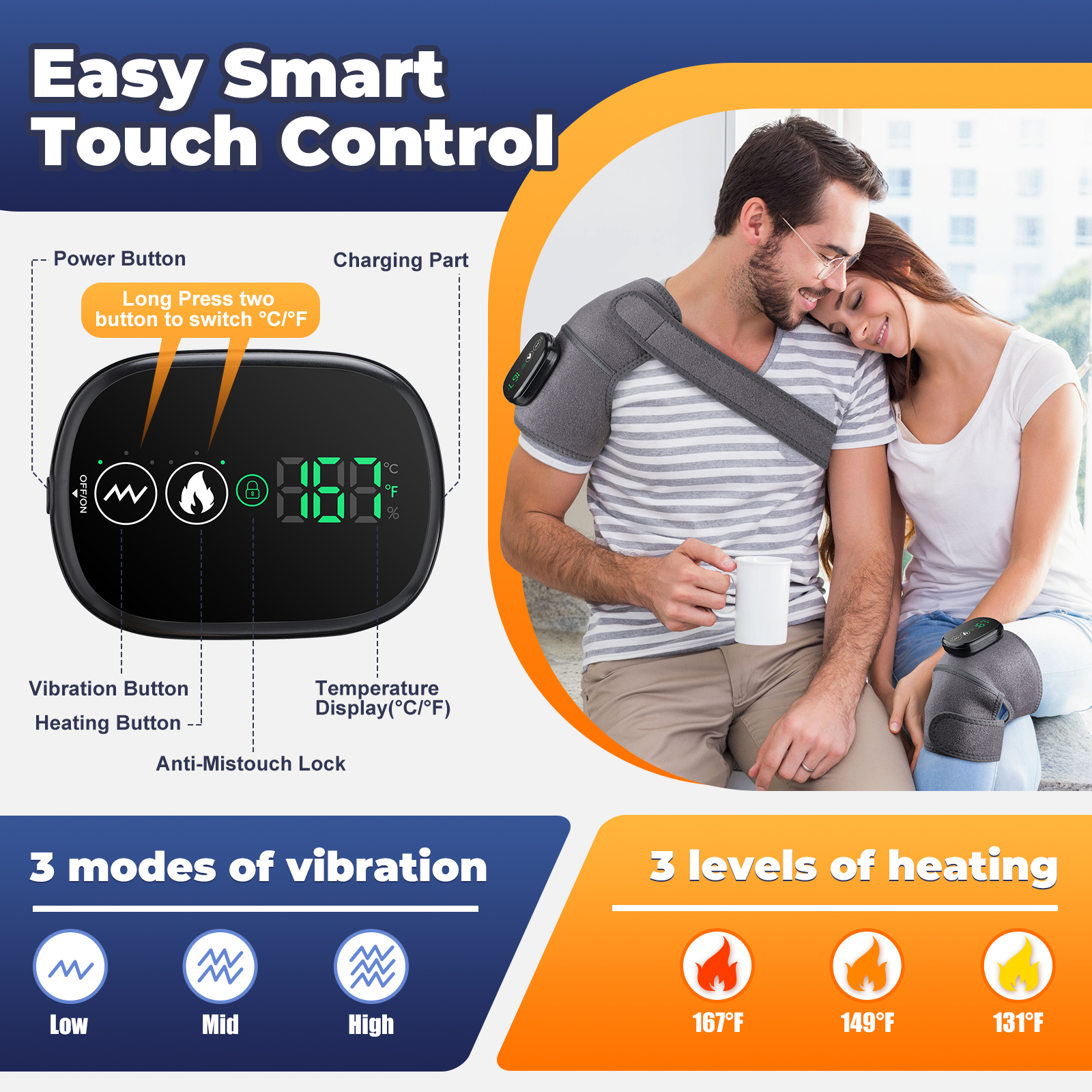 Ceinture de massage chauffante - Smart Knee Wrap avis et prix