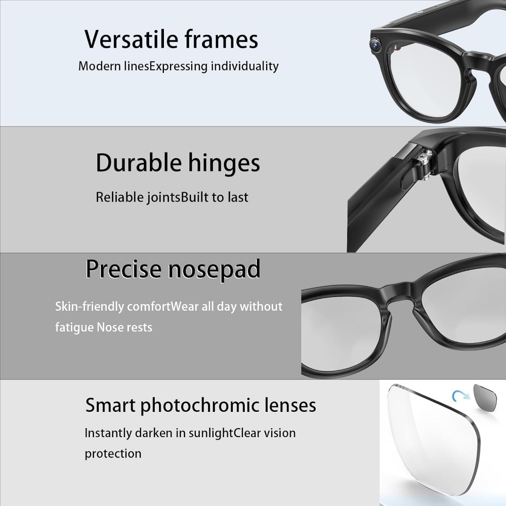 Lunettes intelligentes : camér - Smart Glasses Lens avis et prix